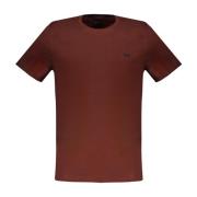 Harmont & Blaine Brun Kortärmad Broderad Logot-shirt Brown, Herr