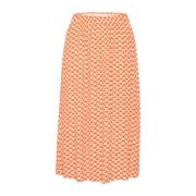 Saint Tropez Tigerlily Graphic A-linje Kjol Orange, Dam