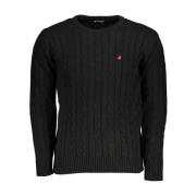 U.s. Polo Assn. Twisted Crewneck Broderad Tröja Black, Herr