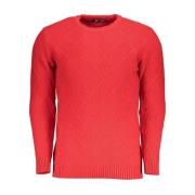 U.s. Polo Assn. Diamantmönstrad Crew Neck Sweater Red, Herr