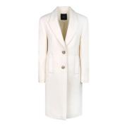 Pinko Vit Kappa Slim Fit Ullblandning White, Dam