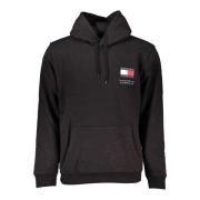 Tommy Hilfiger Svart Hoodie Logo Print Black, Herr