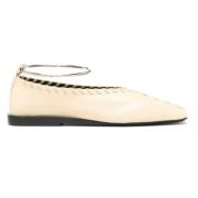 Jil Sander Beige Ballerina Skor Beige, Dam