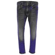 Versace Jeans Couture Stiliga Byxor för Modeälskare Blue, Herr