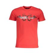 Cavalli Class Röd Bomull Logo Print T-shirt Red, Herr