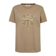 MOS Mosh Deco Tee Top med Cool Print Brown, Dam