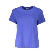 Patrizia Pepe Snygg Logo T-shirt Blå Blue, Dam