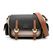 Coccinelle Läder Crossbody-väska med Logotyptryck Black, Dam