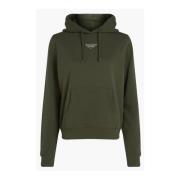 Tommy Jeans Basic Logo Hoodie - Grön Green, Dam