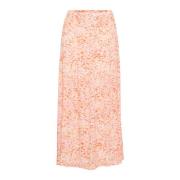 Soaked in Luxury Färgglad Maxi Kjol Aprikos Dizzy Print Orange, Dam