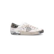 Philippe Model Gatustil Ldersneakers med Metall Accents White, Herr