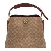 Coach Pre-owned Pre-owned Canvas axelremsvskor Brown, Dam