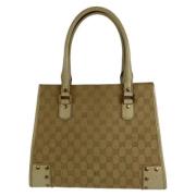 Gucci Vintage Pre-owned Canvas gucci-vskor Beige, Dam