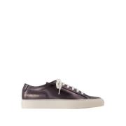 Common Projects Svarta Läderglänsande Sneakers Black, Dam