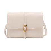 Coccinelle Läder Crossbody Väska Metall Detalj White, Dam