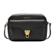 Coccinelle Svart Crossbody Väska Grana Galvanica Black, Dam