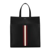 Bally Stilren Svart Läder Shoppingväska Black, Herr