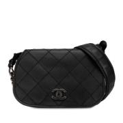 Chanel Vintage Pre-owned Laeder crossbodyvskor Black, Dam