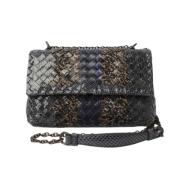 Bottega Veneta Vintage Pre-owned Laeder axelremsvskor Gray, Dam