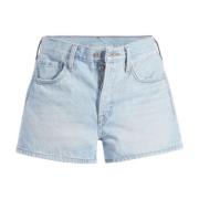 Levi's Rullade Bermuda Shorts för Kvinnor Blue, Dam