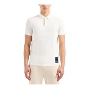 Armani Exchange Stretch Cotton Polotröja - Slim Fit White, Herr