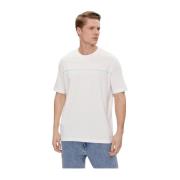 Armani Exchange Broderad logotyp bomull T-shirt - Vit White, Herr