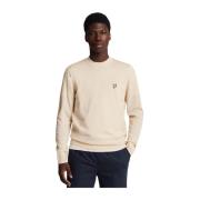 Lyle & Scott Merino Crew Neck Jumper Beige, Herr