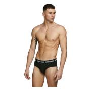 Jack & Jones Jacsolid Briefs 5 Pack Black, Herr