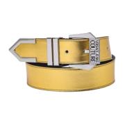 Versace Jeans Couture Metalized PU Dam Bälte Yellow, Dam