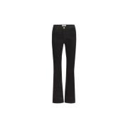 Fabienne Chapot Corduroy Flare Trousers Black, Dam