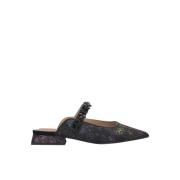 Alma EN Pena Jeweled Pointed Flat Mule Multicolor, Dam