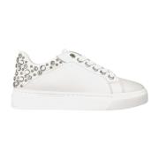 Alma EN Pena Studded Läder Sneaker med Plattformsula White, Dam