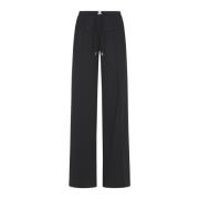 Courrèges Wide Trousers Black, Dam