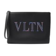 Valentino Vintage Pre-owned Tyg kuvertvskor Black, Herr