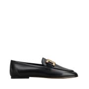 Tod's Svarta Läder Moccasin Skor Black, Dam