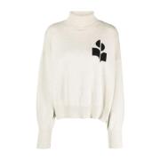 Isabel Marant Étoile Vit Sweatshirt Aw24 Mysig Stil White, Dam