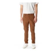 Blue de Gênes Slim Tapered Chino Byxor Brown, Herr