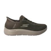 Skechers Brun Flex Stickad Sneaker Brown, Herr