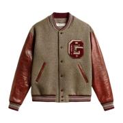 Golden Goose Sliten Patch Broderad Jacka Gray, Herr