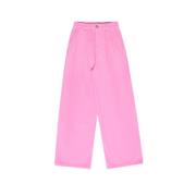 The New Society Corduroy Straight Cut Pants Pink Pink, Dam