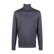 Laneus Turtle Neck Pullover Sweater Gray, Herr