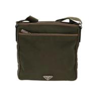 Prada Vintage Pre-owned Tyg prada-vskor Green, Dam