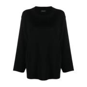 Roberto Collina Stilig Pullover Girocollo Black, Dam