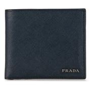 Prada Vintage Pre-owned Laeder plnbcker Blue, Dam