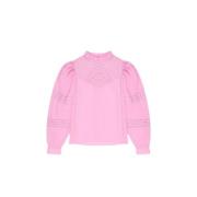 The New Society Elegant Spetsblus Rosa Pink, Dam