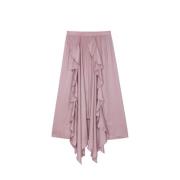 Zadig & Voltaire Rosa Draperad Midi Kjol Pink, Dam