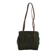 Prada Vintage Pre-owned Tyg prada-vskor Green, Dam