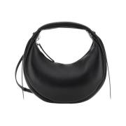 Hogan Svart läder hobo väska Black, Dam