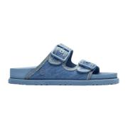 Birkenstock Stone Washed Denim Sandaler Blue, Herr