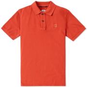 C.p. Company Stretch Pique Slim Fit Logo Polo Orange, Herr